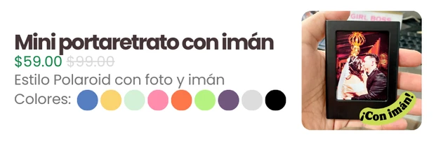 Mini portaretrato con imán de colores