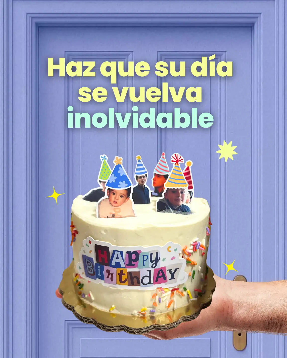 pastel de cumpleaños personalizado con fotos
