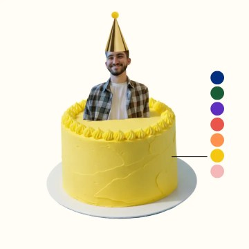 Pastel con foto de tu ser querido y diseño personalizado.