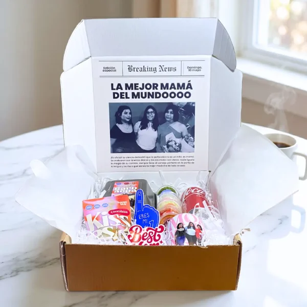 Desayuno sorpresa para mamá con presentación personalizada